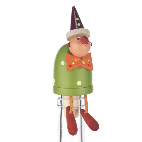 Dregeno Erzgebirge - Flaschengeist Clown, grün