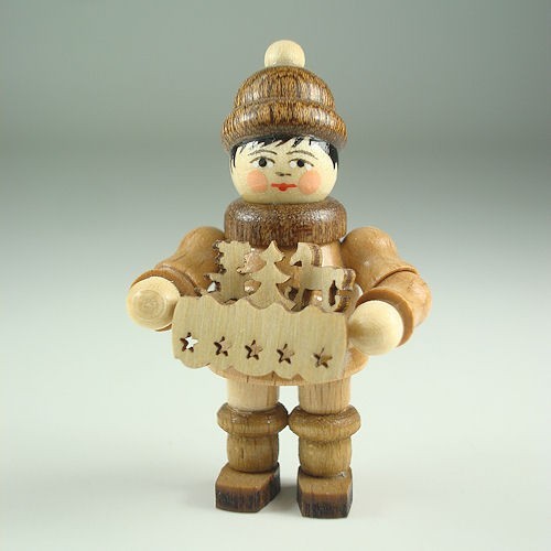 Lenk & Sohn Gedrechselte Holzfigur Erzgebirge Striezelkinder Junge