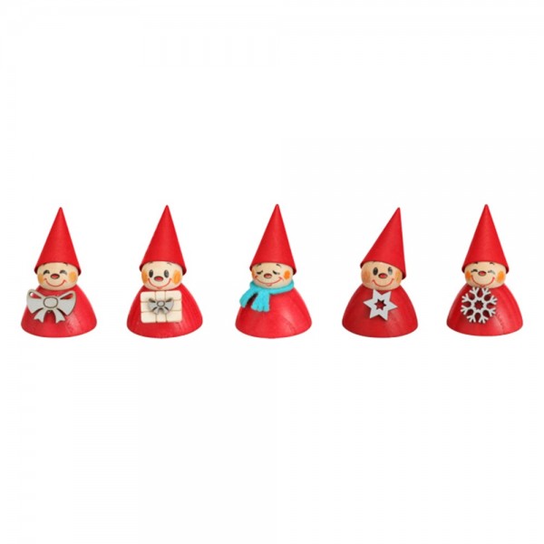 Seiffener Volkskunst Neuheit - Wippelfiguren Weihnachtswippel, 5er Satz