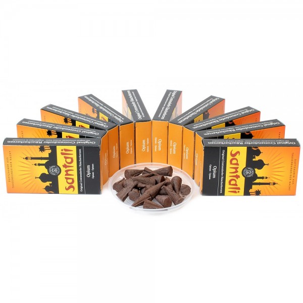 Original Crottendorfer Räucherkerzen - 10x20 Sparpack - SANTALI Opium