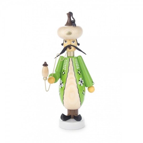 Dregeno Erzgebirge - Räuchermann Türke grün - 24cm