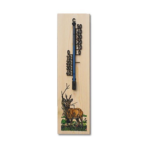 Wandthermometer aus Holz XXL - Motiv Eisvogel