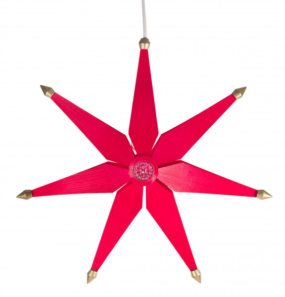 Dregeno Erzgebirge - Weihnachtsstern einfach rot, elektr. Beleuchtung