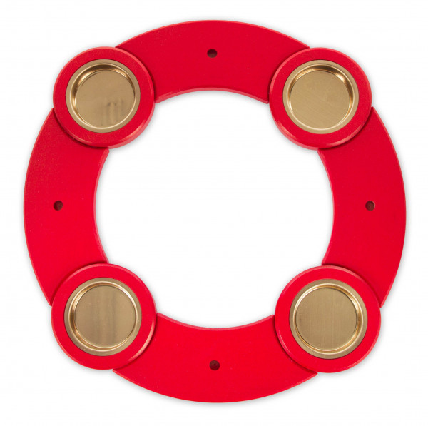Dregeno Erzgebirge - Vario-Tischleuchter 24 cm rot/gold für Teelichte