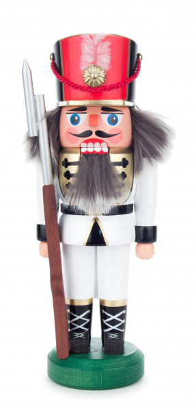 Dregeno Erzgebirge - Nussknacker Soldat weiß, 22 cm