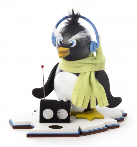 Dregeno Erzgebirge - Räucherpinguin Ric mit Radio