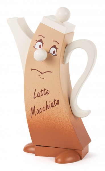 Dregeno Erzgebirge - Räucherfigur Kaffeekanne »Latte Macchiato«