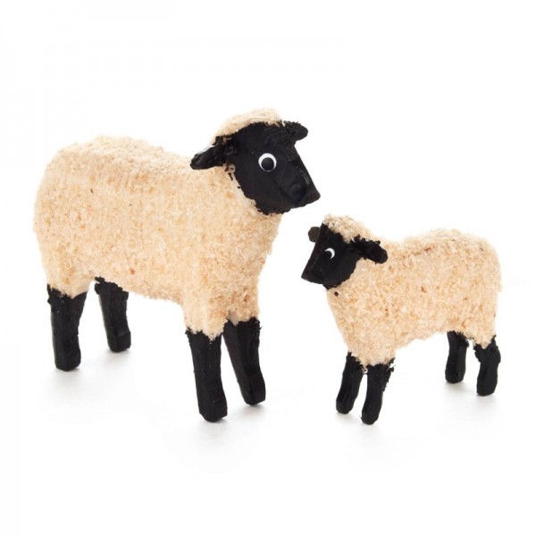 Dregeno Erzgebirge - Miniatur-Schwarzköpfige Fleischschafe, 2-teilig