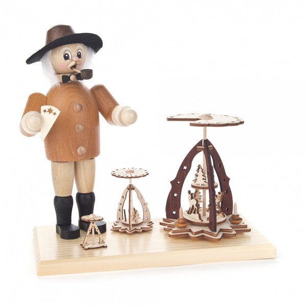 Dregeno Erzgebirge - Räuchermann Pyramidenbauer - 19cm