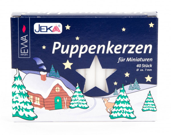 Dregeno Erzgebirge - Puppenlichte 7,5 mm, weiß (40)