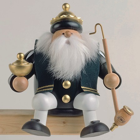 KWO Räuchermann Erzgebirge Kantenhocker König Balthasar 17cm
