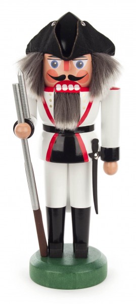 Dregeno Erzgebirge - Nussknacker Französischer Soldat 27cm weiß
