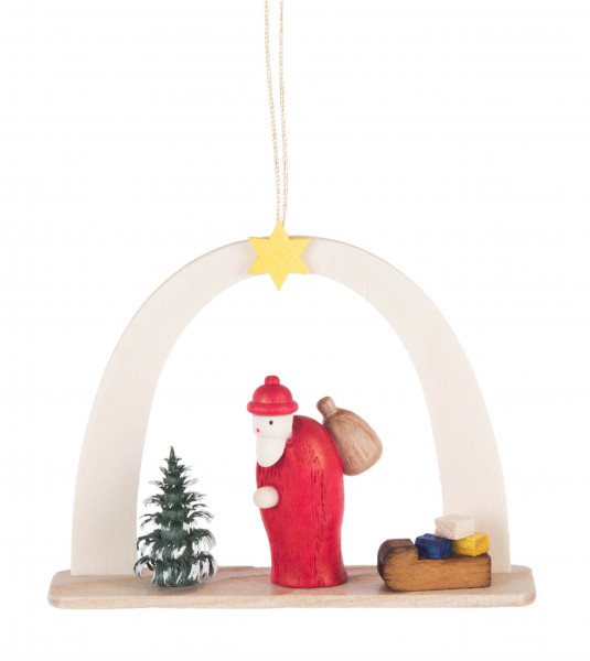 Dregeno Erzgebirge - Behang Weihnachtsmann mit Schlitten