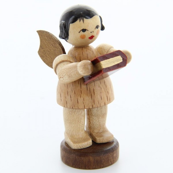 Uhlig Engel stehend mit Bibel, natur, handbemalt
