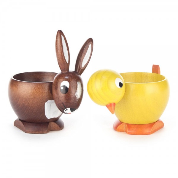 Dregeno Erzgebirge - Eierbecher Hase und Kücken