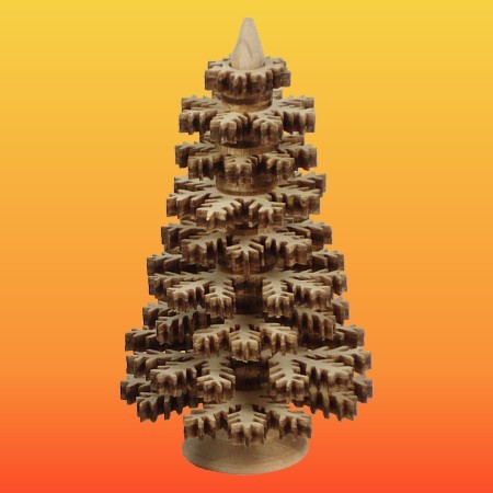 Lenk & Sohn Erzgebirgischer Schichtenbaum Nadelbaum Set 4-8cm natur