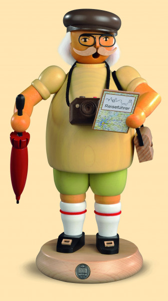 Räuchermann, groß - Tourist, 14x25cm