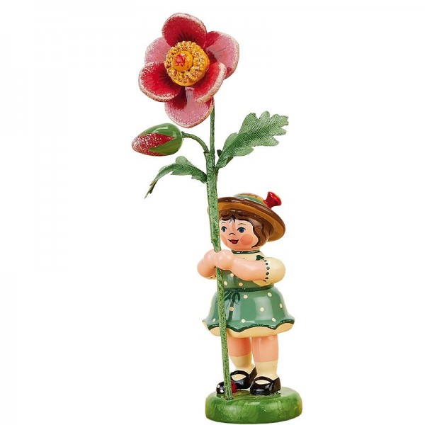 Hubrig Blumenmädchen 11cm Blumenkind mit Heckenrose