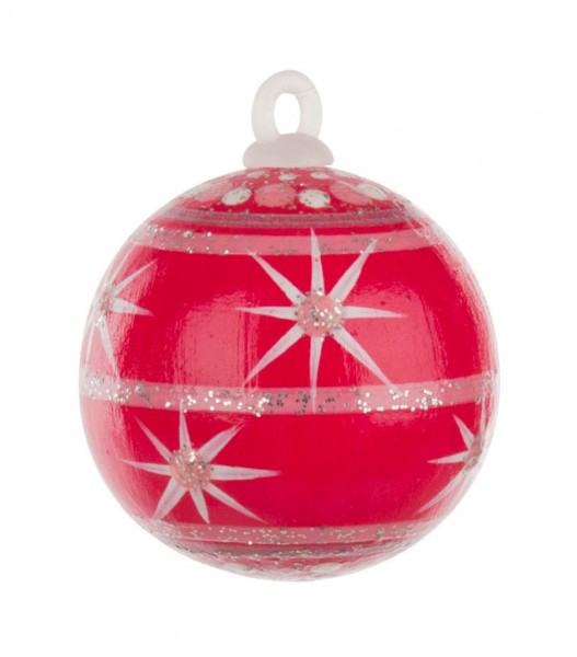 Dregeno Erzgebirge - Weihnachtsbaumkugel 3,0cm, rot-Variante: 1/30