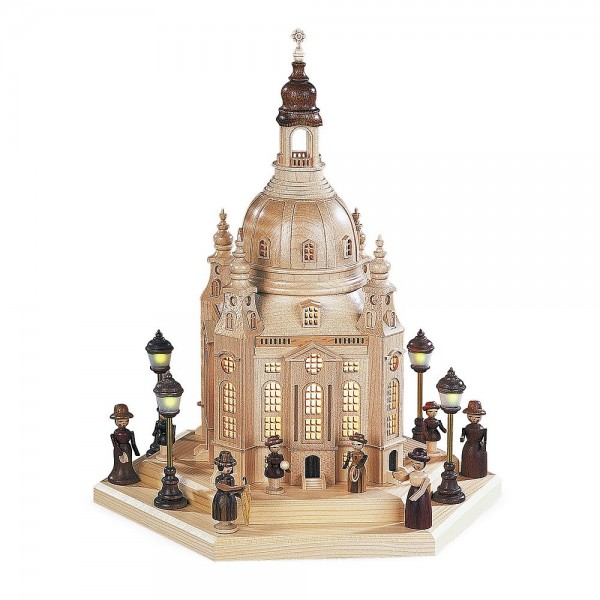 Müller Frauenkirche Dresden, groß mit Innenbeleuchtung