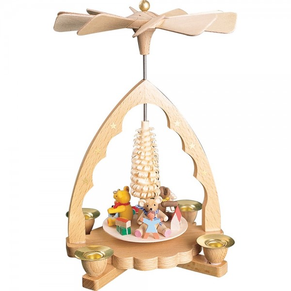 Richard Glässer Erzgebirgspyramide Bärenkinder 19cm