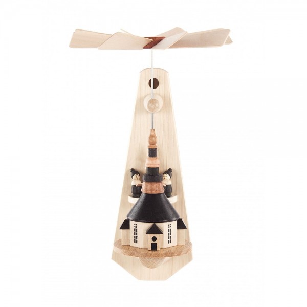 Dregeno Erzgebirge - Wandwärmespiel klein mit Seiffener Kirche und Kurrende - 16cm