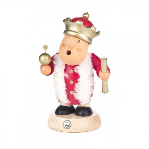 Dregeno Erzgebirge - Räuchermann-Serie Müllerchen - König - 16cm