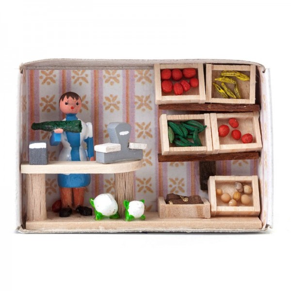 Dregeno Erzgebirge - Miniatur-Zündholzschachtel Vitaminshop