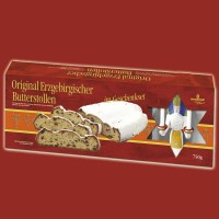 Original Erzgebirgischer Butterstollen im Geschenkset mit Stollentropfen Original Erzgebirgischer Butterstollen im Geschenkset mit Stollentropfen