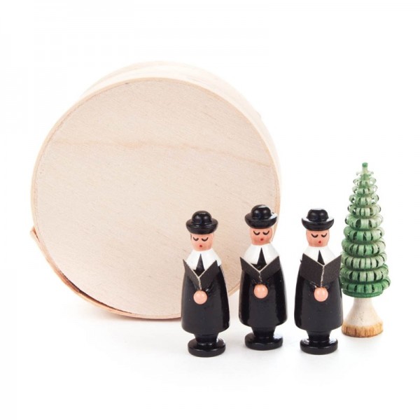 Dregeno Erzgebirge - Miniatur-Kurrendesänger und Baum in Spandose