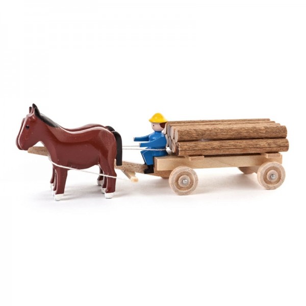 Dregeno Erzgebirge - Miniatur-Pferde mit Klötzerwagen
