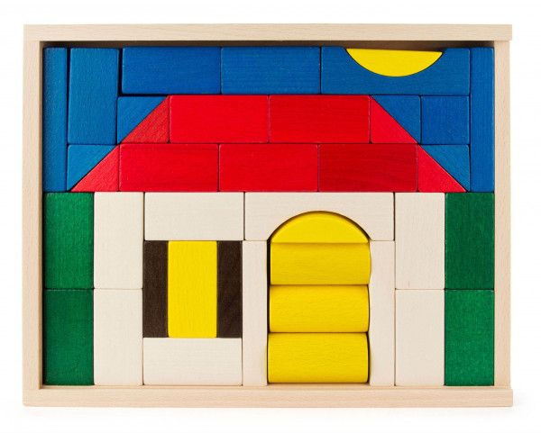 Dregeno Erzgebirge - Baukasten Haus bunt 41 Teile