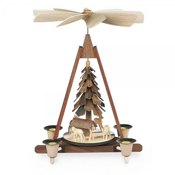Müller Pyramide Rehe geschnitzt 30cm