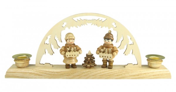 Lenk & Sohn Kerzenständer Erzgebirge 2-flammig Striezelkinder
