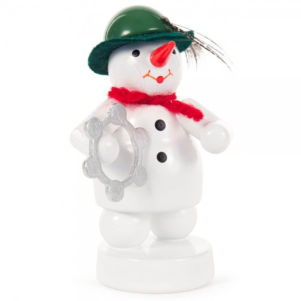 Dregeno Erzgebirge - Schneemann mit Tamburin