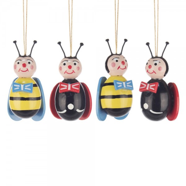 Dregeno Erzgebirge - Behang - Bienen und Marienkäfer, 4-teilig