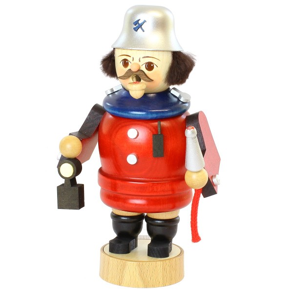 Räuchermann Erzgebirge - Qualmgusch Feuerwehrmann - 20cm