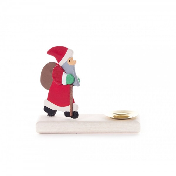 Dregeno Erzgebirge - Kerzenhalter mit Weihnachtsmann - 7cm