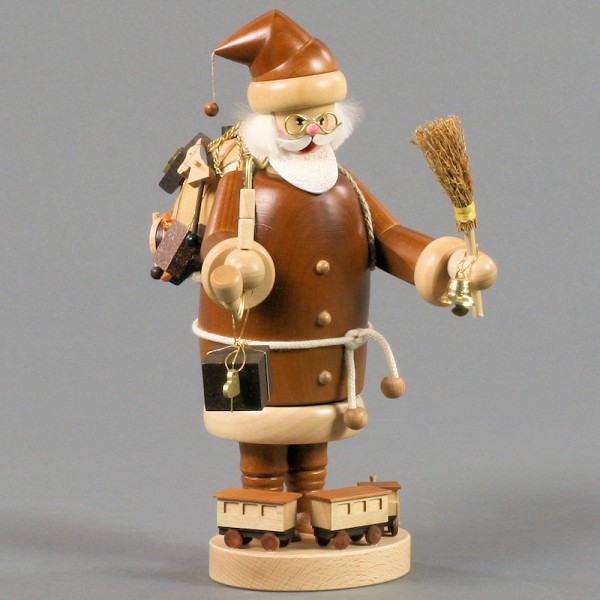 Dregeno Erzgebirge - Räuchermann Weihnachtsmann, natur - 24cm