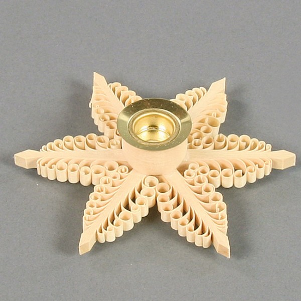 Dregeno Erzgebirge - Kerzenhalter Spanstern - Ø 11cm