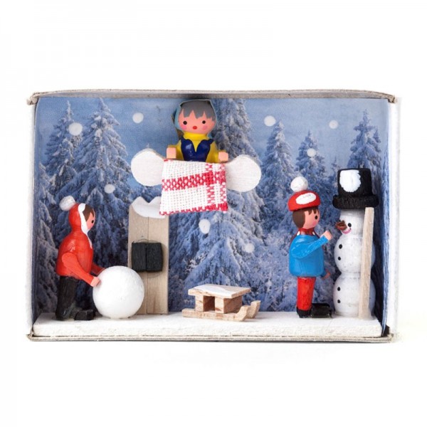 Dregeno Erzgebirge - Miniatur-Zündholzschachtel Frau Holle