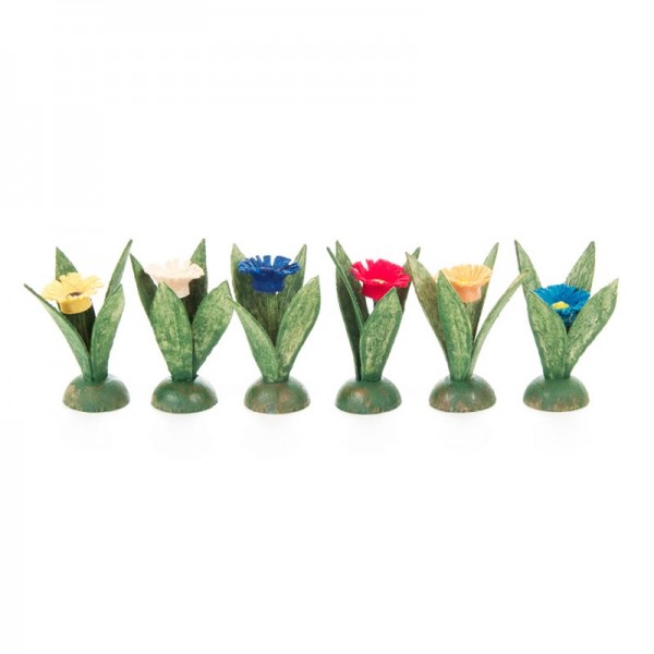 Dregeno Erzgebirge - Miniatur-Blumenstöckchen, 6-teilig