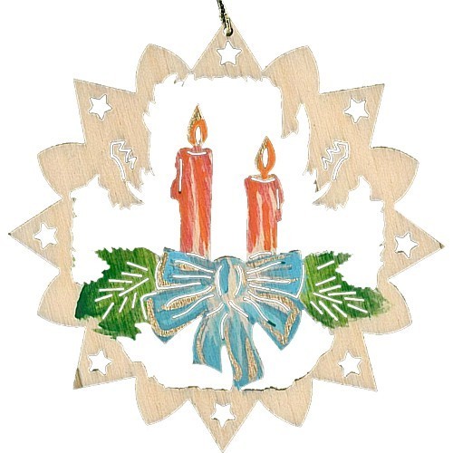 Lenk & Sohn Baumbehang handbemalt Motiv Adventskerzen