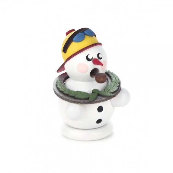 Dregeno Erzgebirge - Mini-Räucherschneemann Sieger mit Lorbeerkranz