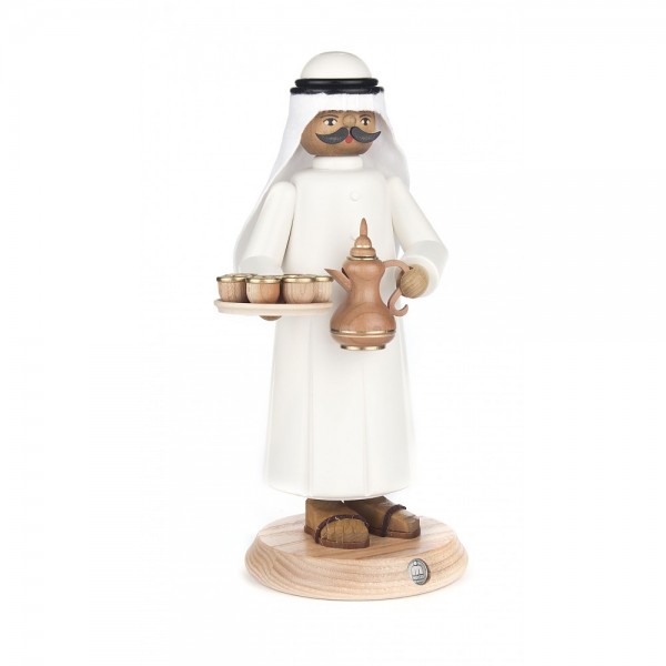 Dregeno Erzgebirge - Räuchermann Araber mit rauchender Teekanne - 25cm