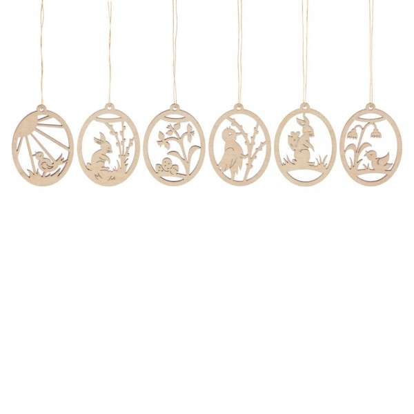 Dregeno Erzgebirge - Behang - Ostermotive im Ei, 6-teilig