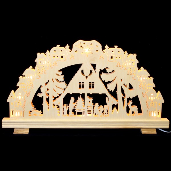 Holzkunst Niederle - 3D Schwibbogen - Waldmotiv