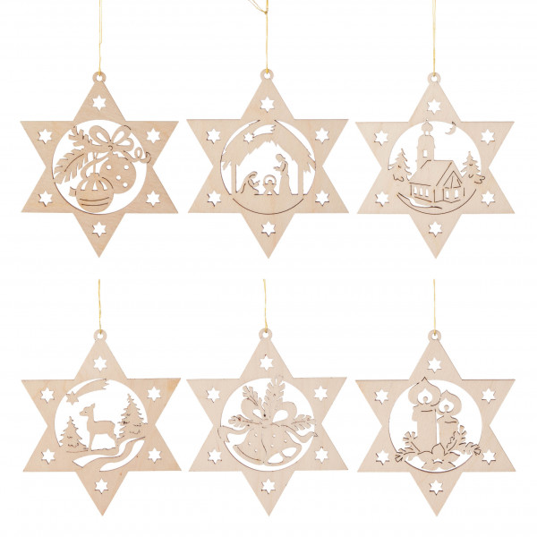 Dregeno Erzgebirge - Behang Weihnachtsmotive im Stern, Satz 1 (6)