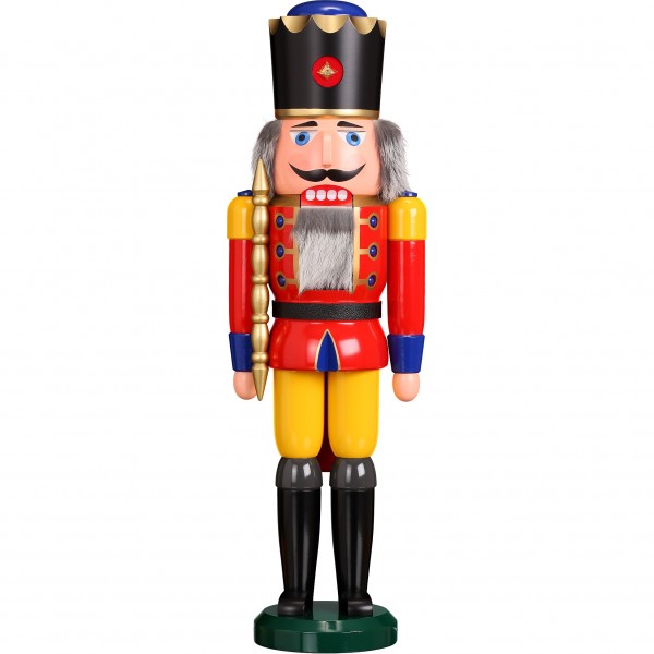 Seiffener Volkskunst Nussknacker Grossfigur - König Rot 60cm