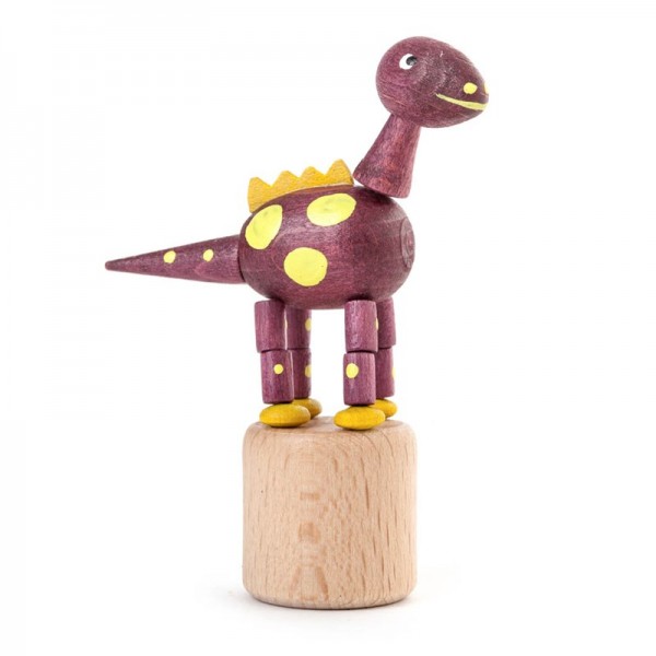 Dregeno Erzgebirge - Miniatur-Wackeltier Dinosaurierer, violett